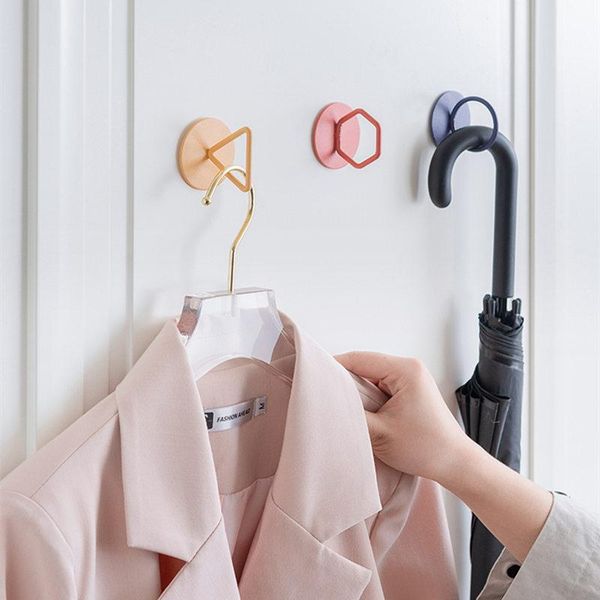 

hooks & rails nordic art wall hook self adhesive iron door wardrobe hat coat clothes towel mask hanger keys organizer holder home decor