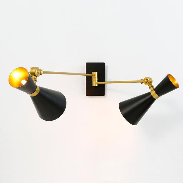 

wall lamp black white lamps modern style bedroom restautant light