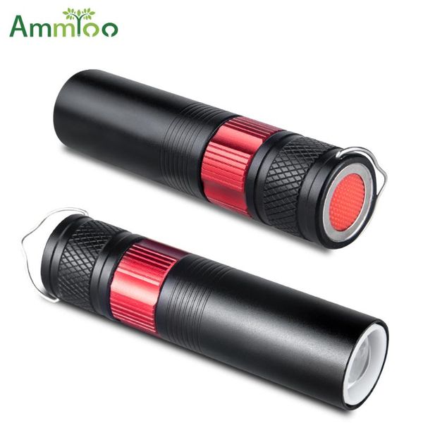 

ammtoo mini q5 waterproof led lampe torche light aluminum 4modes zoomable penlight torch battery powered flashlights torches