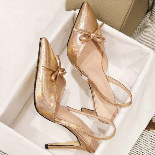 

zawsthia 2021 10cm super thin high heels sandals for woman lady pumps party gold silver shoes women's size 34-48, Black