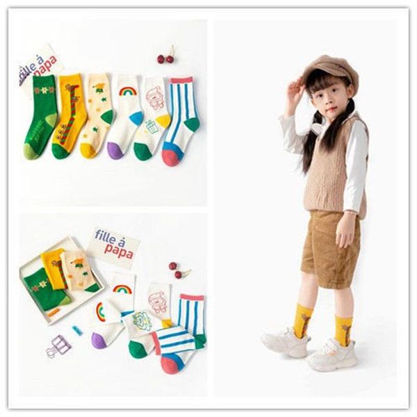 

pair thicken cartoon comfort cotton baby socks kids boy girl medium spring&autumn winter thick, Pink;yellow