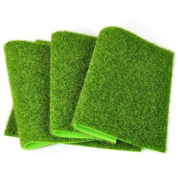 

decorative flowers & wreaths 4pcs diy mini fairy garden simulation plants fake moss lawn turf green grass landscape decoration