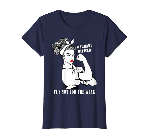 

womens it's not for a weak strong warrant officer job shirt, White;black