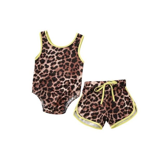 

clothing sets born toddler kids baby girl leopard swimwear swimsuit bikini bathing suit, White