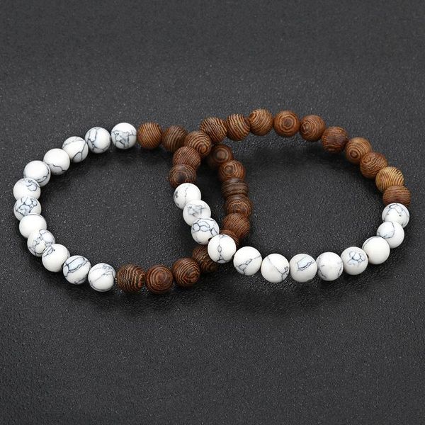 

beaded, strands 2021 lava natural stone beaded malachite jewelry tiger eye white bracelets couples distance bracelet energy elastic rope, Black