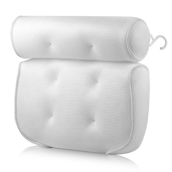 

pillow bathtub suction cup mesh breathable spa home stand water neck back support accessories