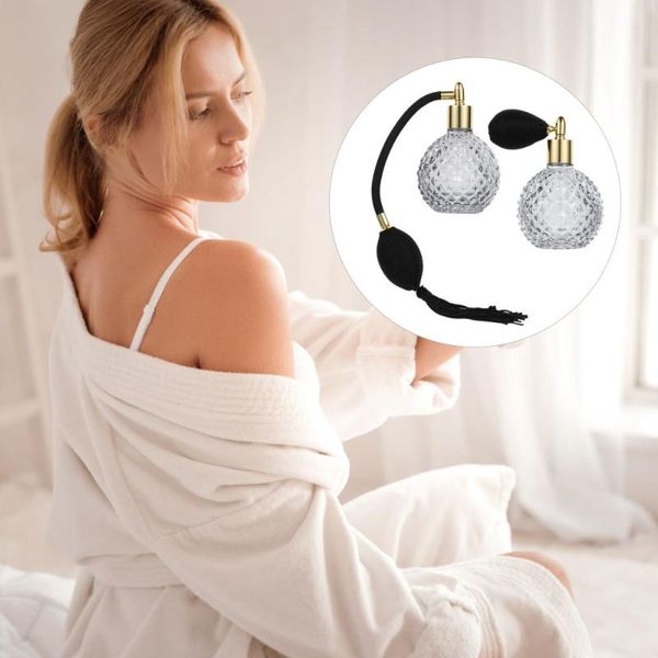 

storage bottles & jars 2pcs 100ml refillable empty perfume atomizers glass spray