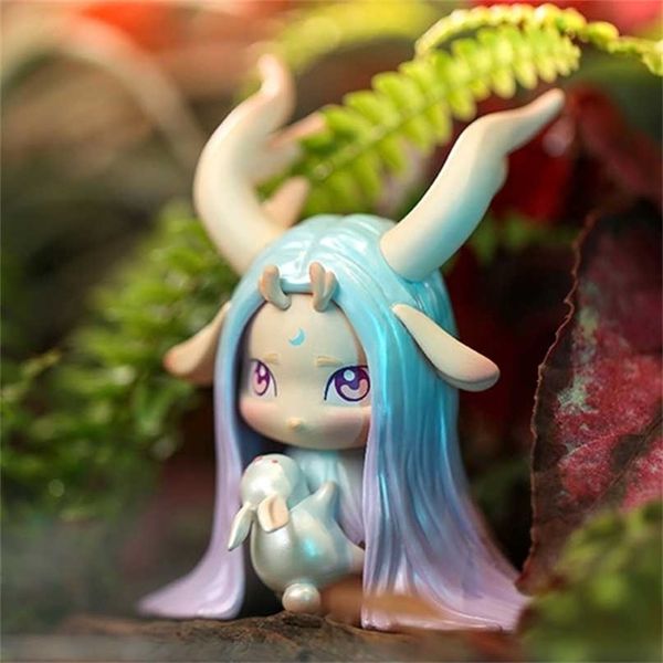 Blind Box Spielzeug FuZoo Foggy Forest Serie Kawaii Zubehör Tier Figur Modell Nette Puppe Handgemachte Dekoration Mädchen Geschenke 211108