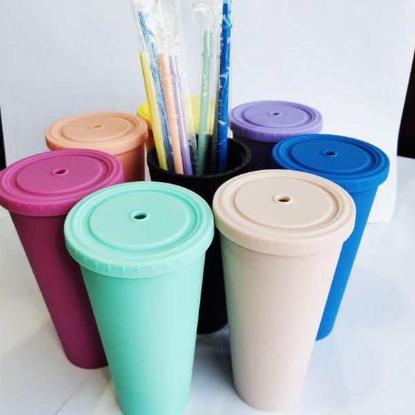 

mugs pure color straw sippy cup with water bottle vasos de plÃ¡stico coffee