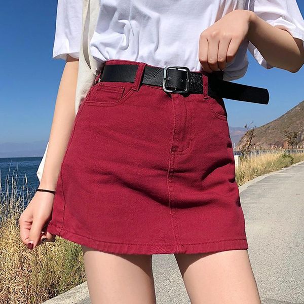 

skirts 3xl 4xl plus size fashion denim short skirt women summer mini high waist womens jupe femme bodycon c6349, Black