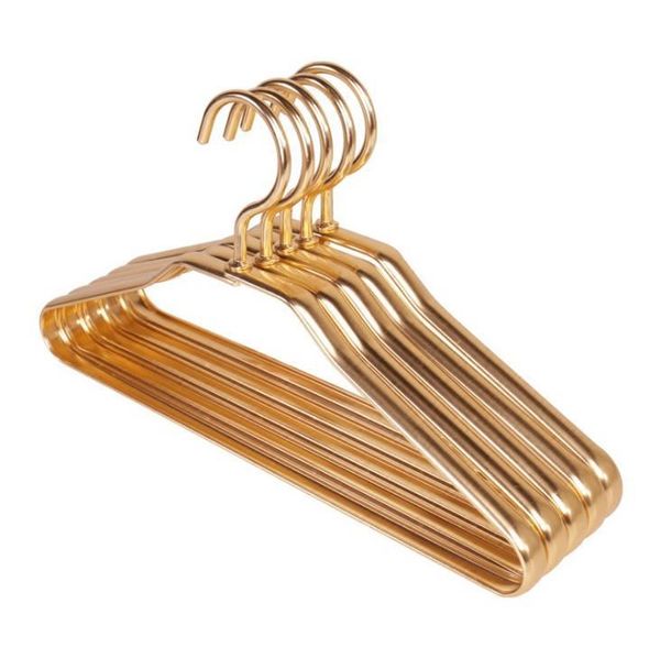 

clothing & wardrobe storage 50pcs clothes hangers aluminum metal luxury anti-rust shirts dress coat rack waterproof kids baby sn384