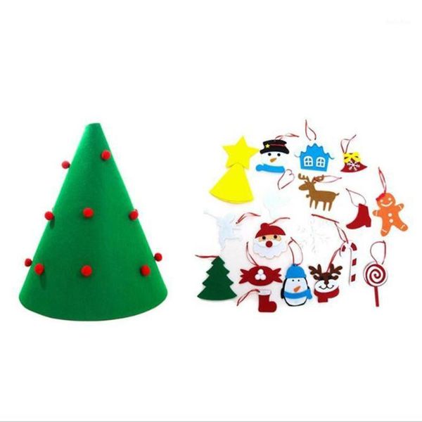 

christmas decorations felt tree for kids- diy with 26 pcs ornaments - wall hanging xmas gifts