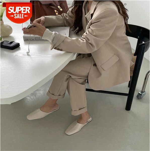 

[100 pieces start] dalian korean-owned direct-approved suit sets feiminique khaki han fan #go8x, Black