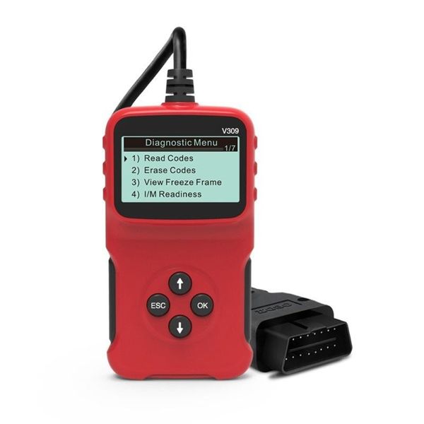 

code readers & scan tools v309 universal obd2 reader automobile diagnostic scanner engine light error analyzer handheld car repair tool