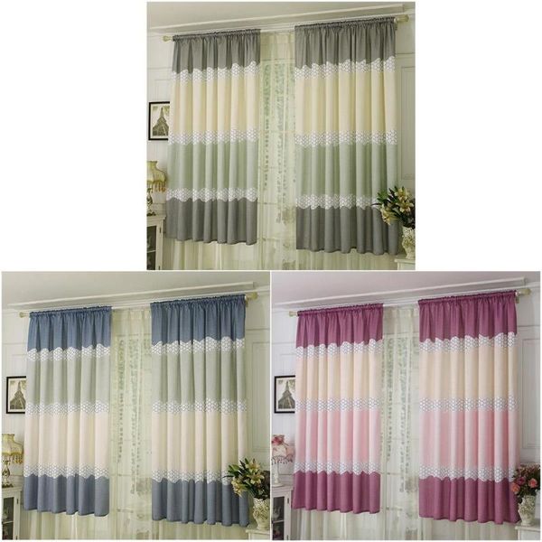 

fashion wide strip semi half blackout balcony bedroom curtain fabric for living room window decoration smooth soft & drapes