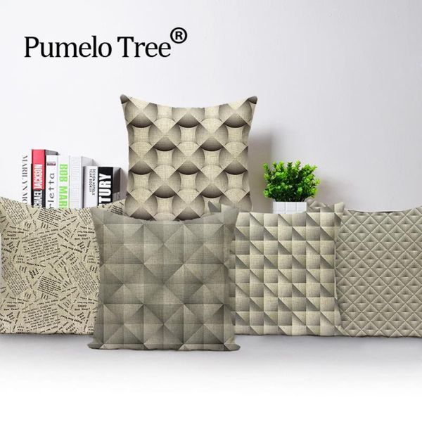 

cushion/decorative pillow geometric cushion cases lattice home decorative pillows cover linen cushions case simple covers bed kissen