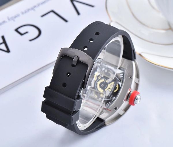 

wristwatches richard men's watches business casual sports chronograph unique transparent dial quartz gifts for men, Slivery;brown