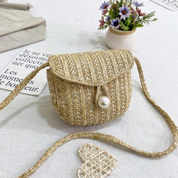 

evening bags woven straw bag summer holiday beach with pearl ladies bucket handbags clutch for women 2021