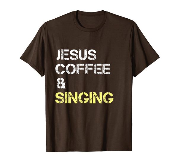 

jesus coffee singing shirt for gospel choir singers, White;black