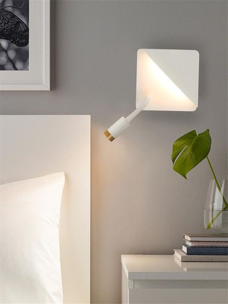 

wall lamps nordic double lamp independent bedroom bedside reading modern study switch spotlight background lights