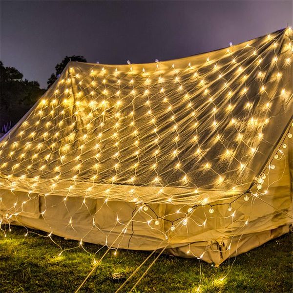 Dizeler Thrisdar 1.5x1.5m 2x2m 3x2m Noel LED Net Işık Dış Mekan Peri Garland Duvar Arka Bahçesi Veranda Ağaç Swrap