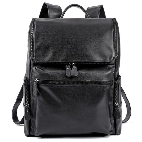

backpack leather men's outdoor leisure large capacity travel top