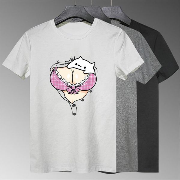 

spoof personality chest aesthetic womens graphic print gorgeous hipster loose modern girl, White