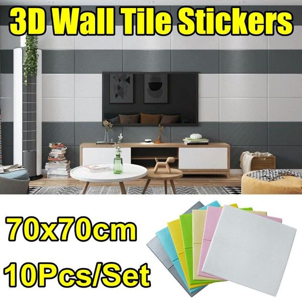 

wallpapers 10pcs/set 3d marble grain wall stickers diy decor self-adhesive waterproof wallpaper for kids room bedroom tile sticker