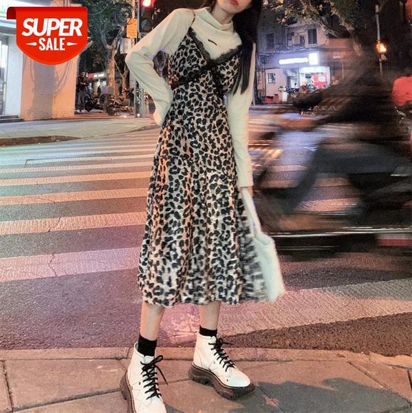 

repeatedly wear miracles, retro gold velvet leopard print suspender skirt, small girl in a dress, winter women's clothing #ms9j, White;black