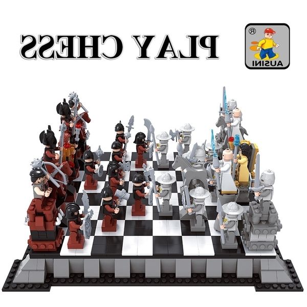 

14osny assembled plastic model medieval castle building block diy puzzle