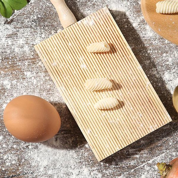 

rolling pins & pastry boards 1pc wooden pasta machine macaroni board spaghetti gnocchi maker cutter homemade washboard kitchen tool supplies