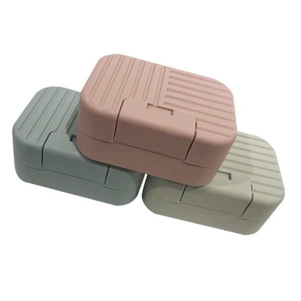 

soap dishes 3pcs portable box travel case practical dish convenient container (blue, green,)