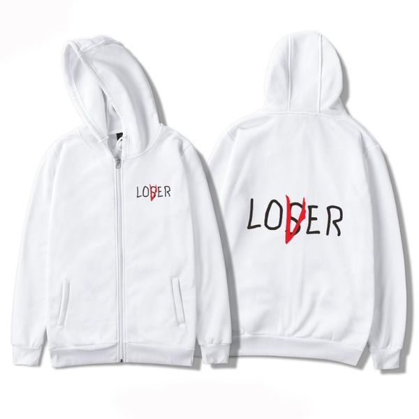 

men's hoodies & sweatshirts loser lover zipper men/women arrivals fashion hip hop jackets hooded casual, Black