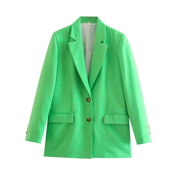 

wind autumn women's green plain linen suit coat, Black;brown