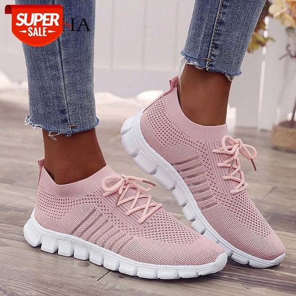 

women sneakers 2021 breathable mesh shoes slip on soft walking woman tenis feminino vulcanized #pl91