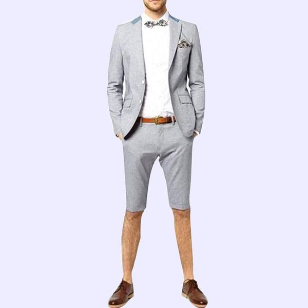

men's suits & blazers summer fashion tailor-made men clothing grey gentleman slim fit wedding for groom tuxedos groomsmen blazer and sh, White;black