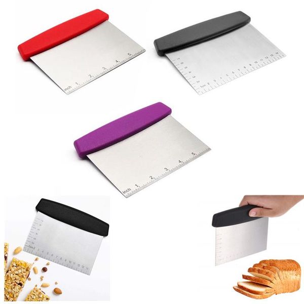 

1pcs stainless steel metal pastry cutters baking griddle scraper bread pizza cutter french toas lame kitchen tools &