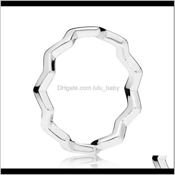 

band rings drop delivery 2021 autumn arrive 925 sterling sier timeless ring for women wedding engagement party fashion pandora jewelry gift, Silver
