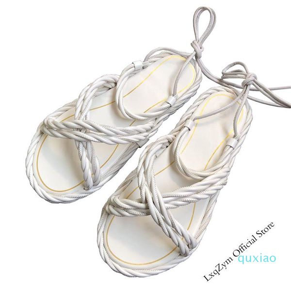 

new women crossover gladiator sandals bandage knot leather cross strap summer shoes dress party shoes, Black