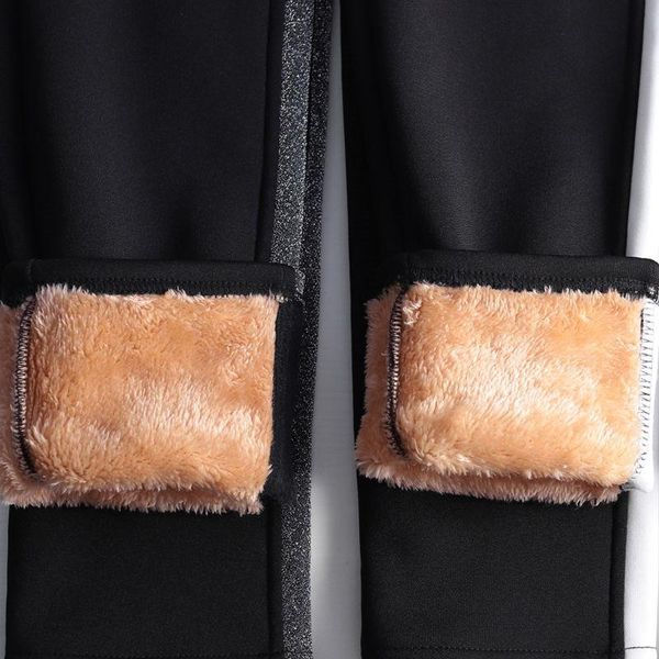 

women's pants & capris lambskin thicker elastic waist loose large size solid color cotton harem women casual warm trousers s-5xl, Black;white