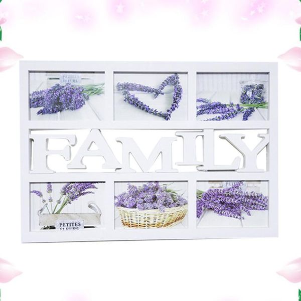 

frames collage family picture frame po displays six 4x6 inch pictures (white)