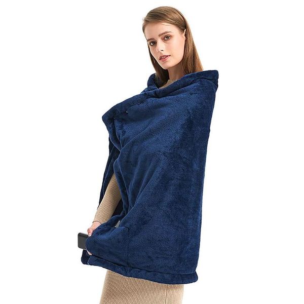 

blankets usb heated warm shawl blanket washable electric heating plush cape