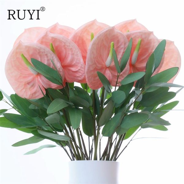 

decorative flowers & wreaths 3d artificial flower pink and green palm wedding home el model room decoration simulation plant