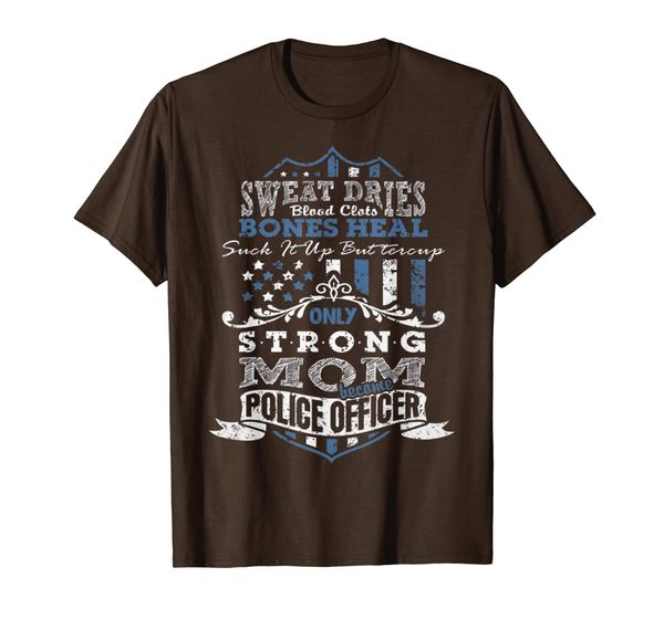 

police officer t-shirt for mom, White;black