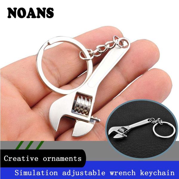 

keychains noans 1pcs universal wrench keychain tool auto car key rings chains accessories for ford lada mitsubishi renault citroen, Silver