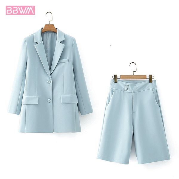 

simplicity sweet solid color professional women's pants autumn women's fashion all-match slim single-breasted chic suit 210507, White