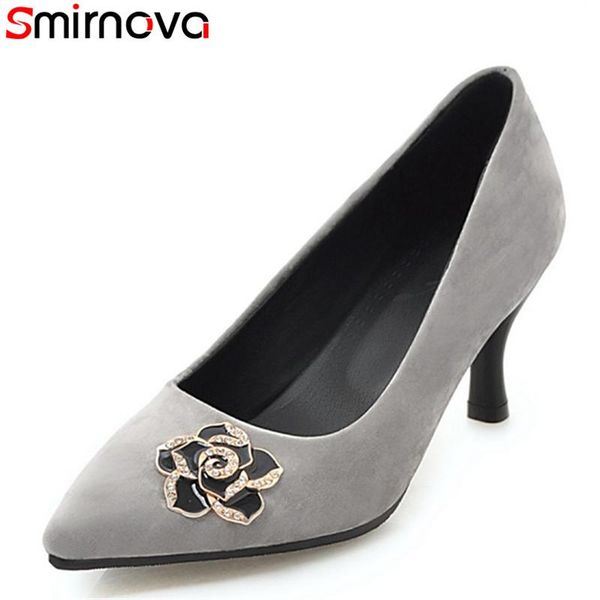 

dress shoes smirnova 2021 spring women pumps wedding high heels pointed toe simple casual comfortable single, Black
