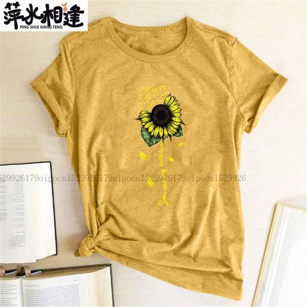 

women's t-shirt you are my sunshine sunflower letter print t-shirts women casual shirts for graphic t streetwear ropa mujer verano, White