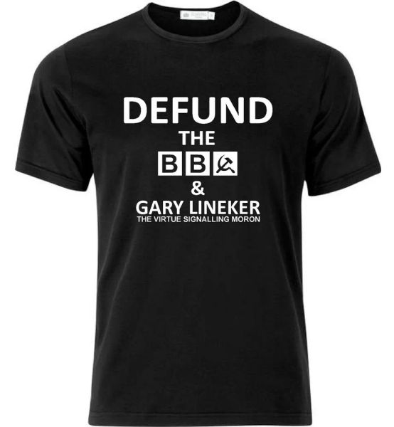 

Defund The BBC Gary Lineker Edition Protest T Shirt Black, White;black