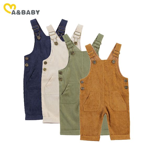 

0-24m vintage born infant baby boy girl jumpsuit corduroy sleeveless toddler romper overall autumn baby clothes 210515, Blue